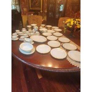 Vintage Soko China Hand Painted Dinnerware Set Gold Gilt Greek Key 92+ lids Pcs